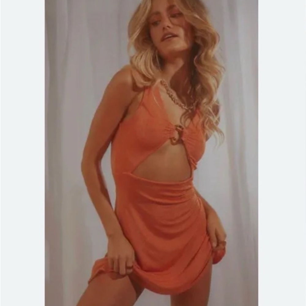 Peppermayo Vibrant Orange Dress
